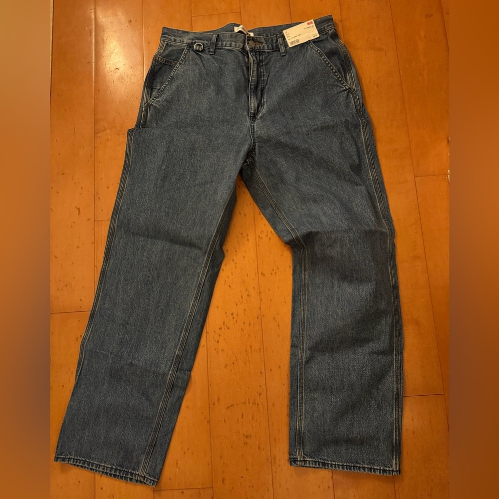 Uniqlo x J.W. Anderson - Wide Fit Straight Jeans sz 34 - Blue Jeans - Men’s